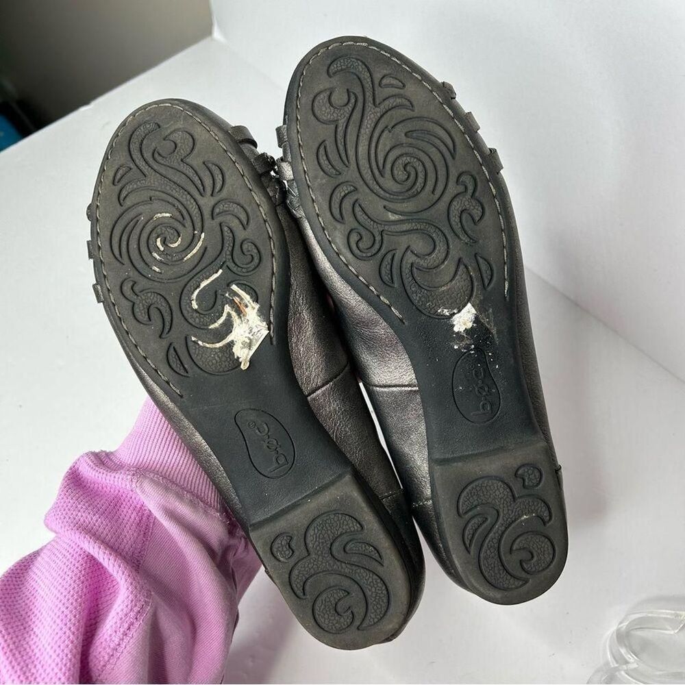 B.O.C Born Grey metallic flats ballet shoes 10 - Picture 5 of 8